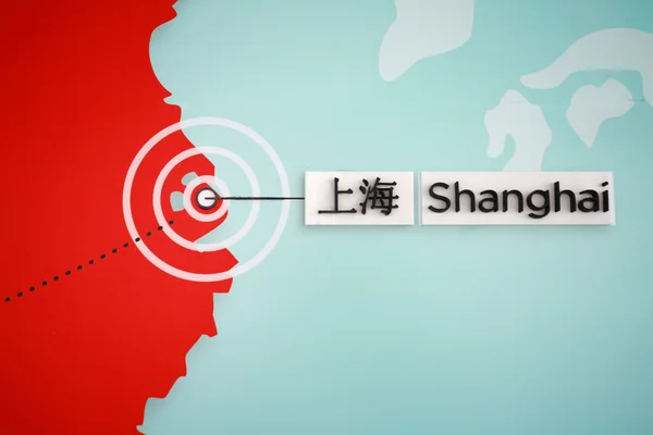 Shanghai on the chinese map