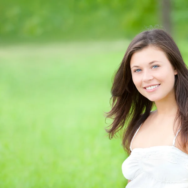 Outdoor portrait of a cute teen closeup by Jochen Schoenfeld Stock Photo