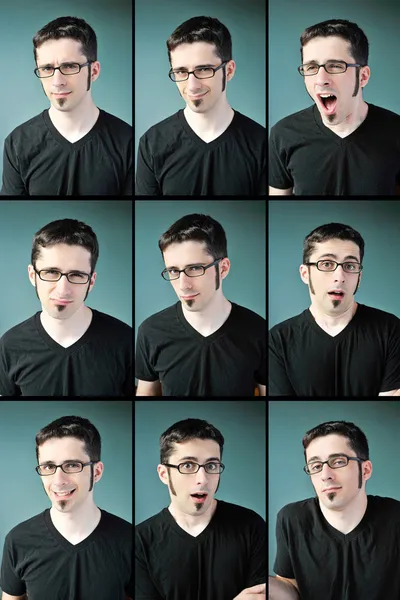 Young man expressions