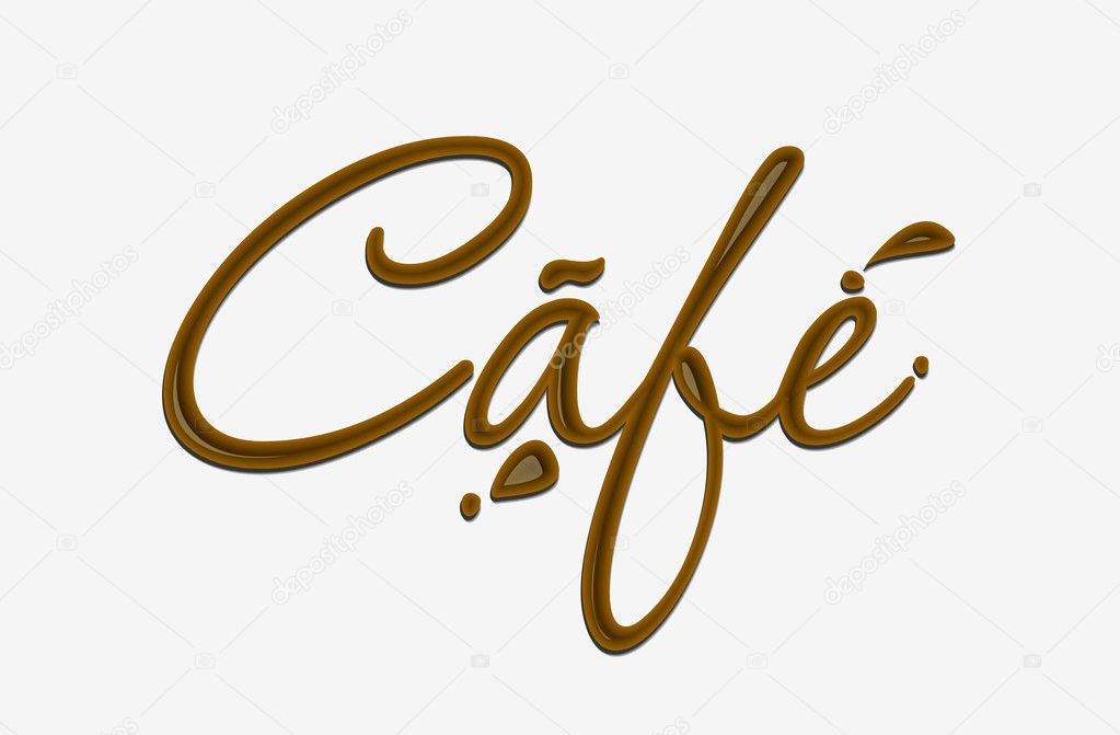 Chocolate cafe text — Stock Vector © redshinestudio #5471878