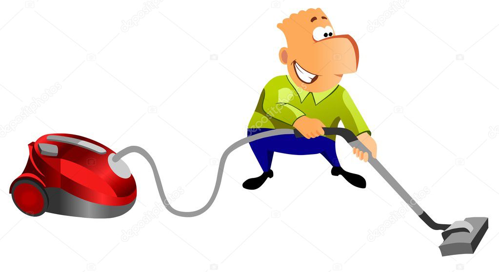 man vacuuming clipart - photo #46