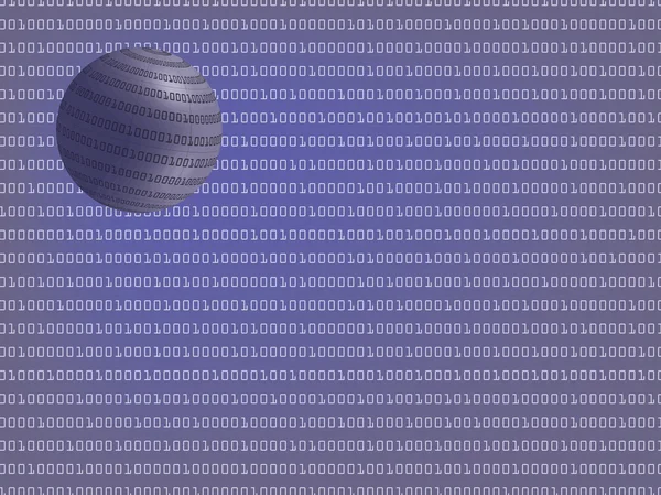 Digital background with binary globe