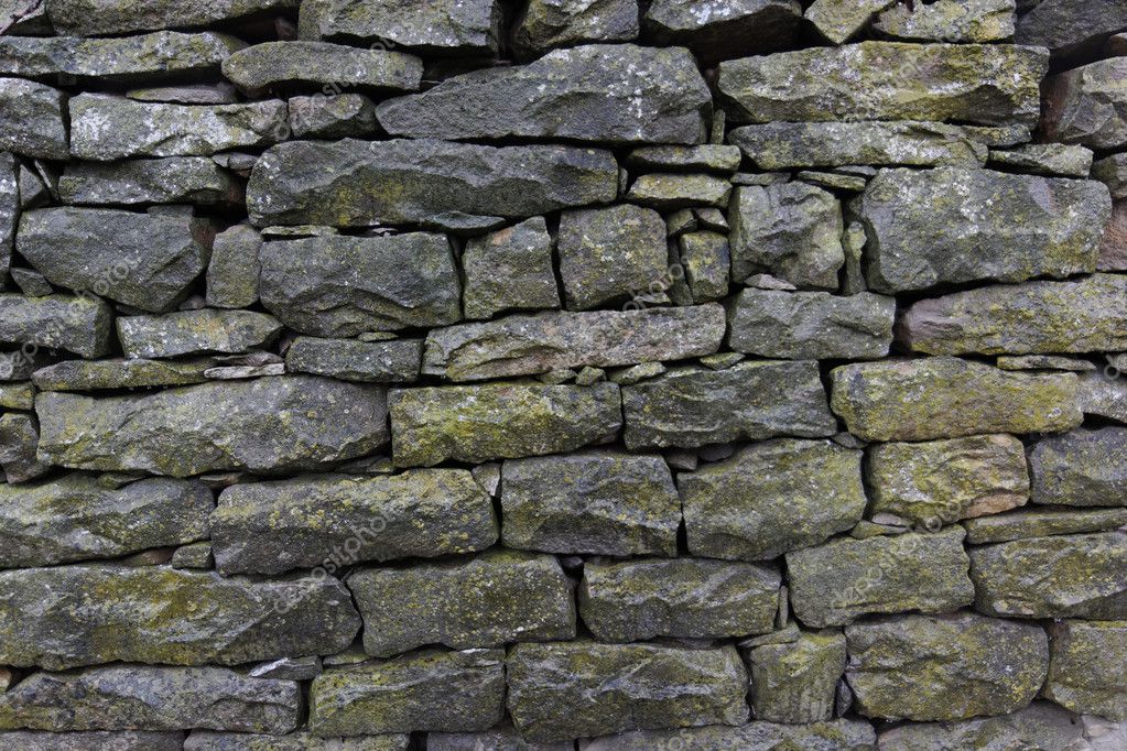 Mossy wet stone wall — Stock Photo © vjotov 6486446