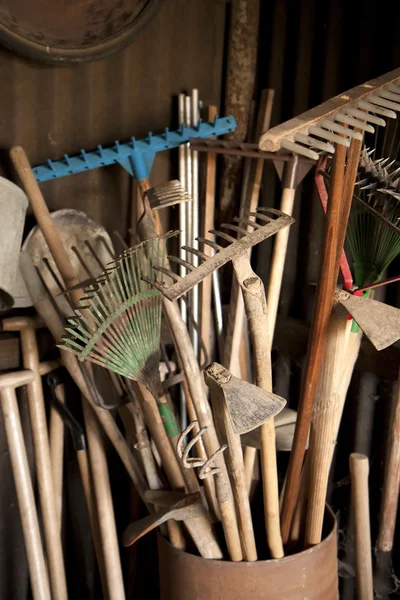 Tools in dark shed — Stock Photo #5472921