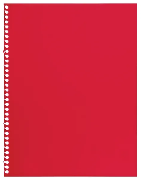 Red note paper, single sheet of blank torn jotter notebook backg