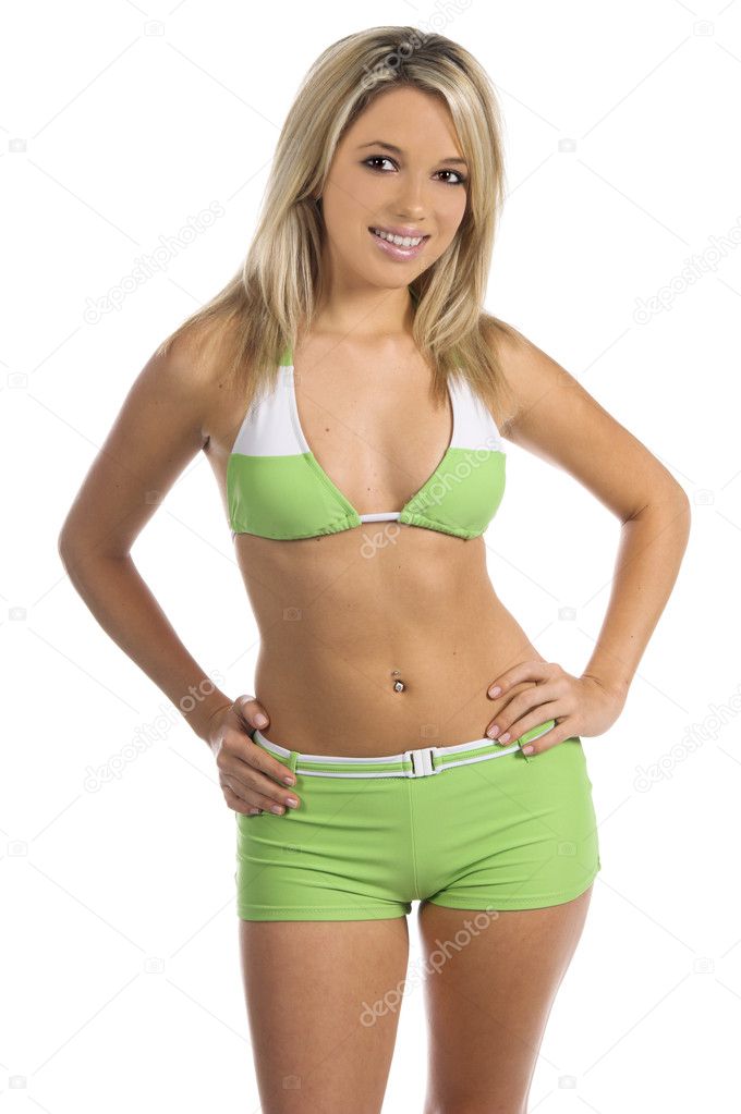 Green Bikini Stock Photo By Realdealphoto