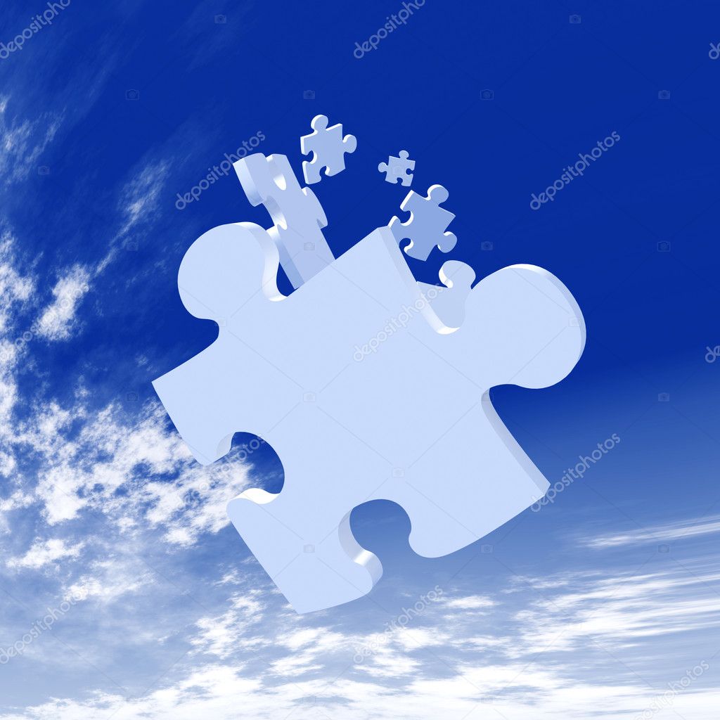 puzzle pieces falling