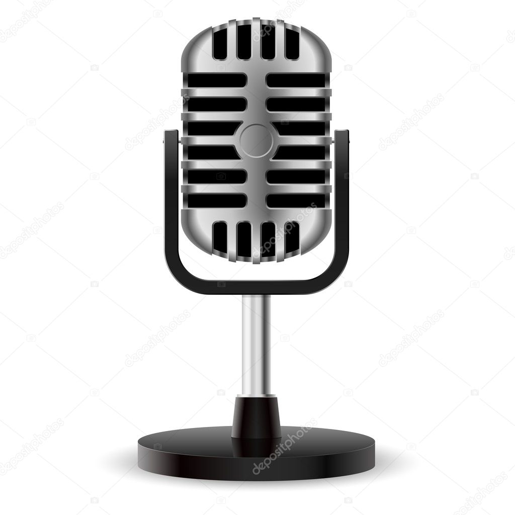 Old Microphone Illustration