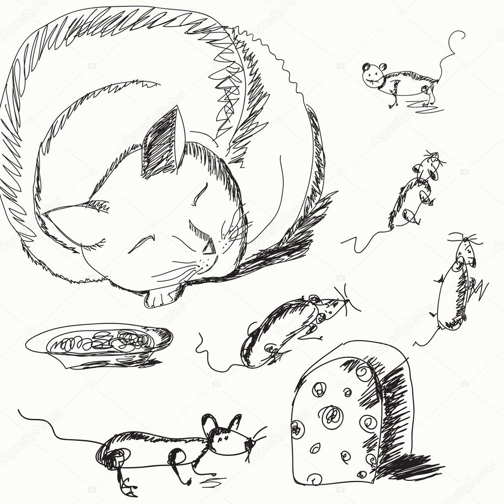 Cartoon Cat Sketches