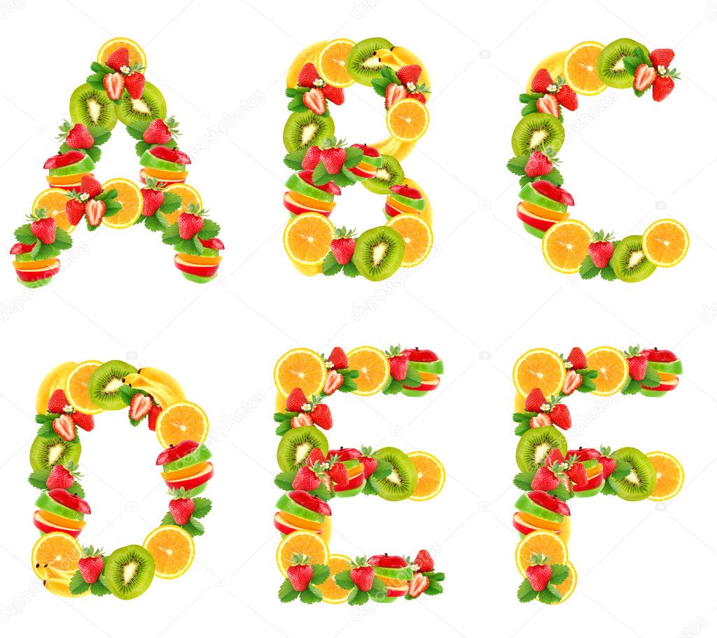 Alphabet Fruit