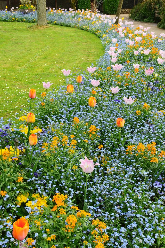 Curved flower bed — Stock Photo © petestock 5662770