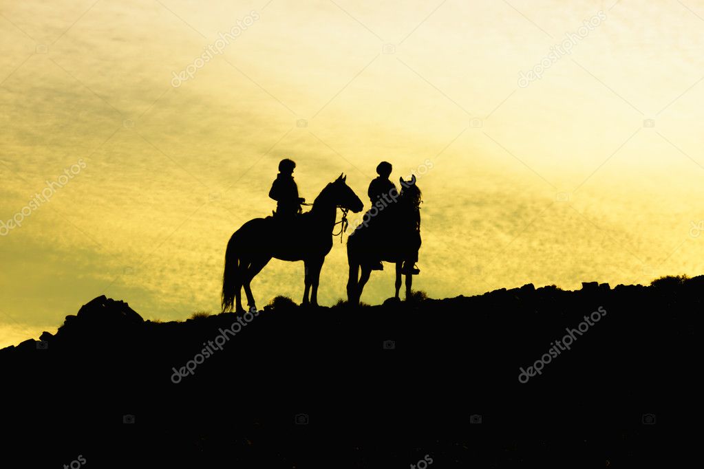 horse rider silhouette