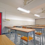 Empty school classroom