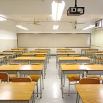 Empty school classroom