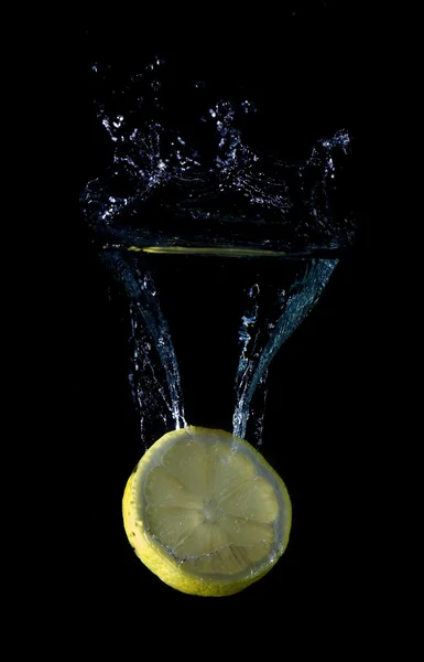 Slide of lemon splashing.