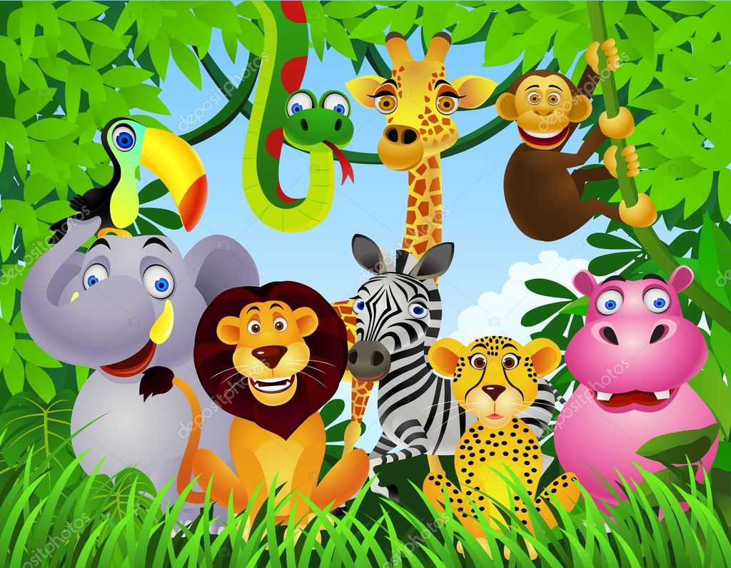 Jungle Cartoon Animals