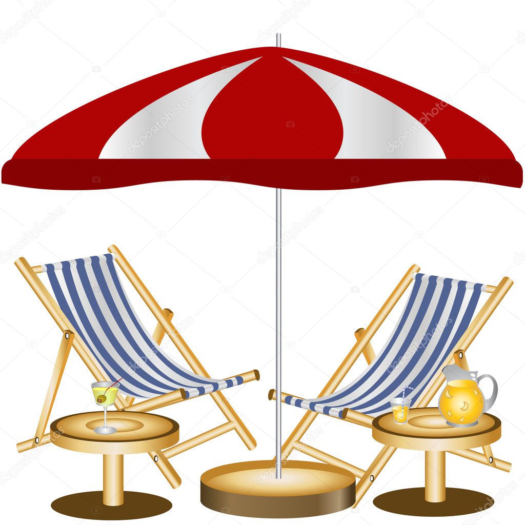 Two beach chairs — Stock Vector © Stiven #5686036
