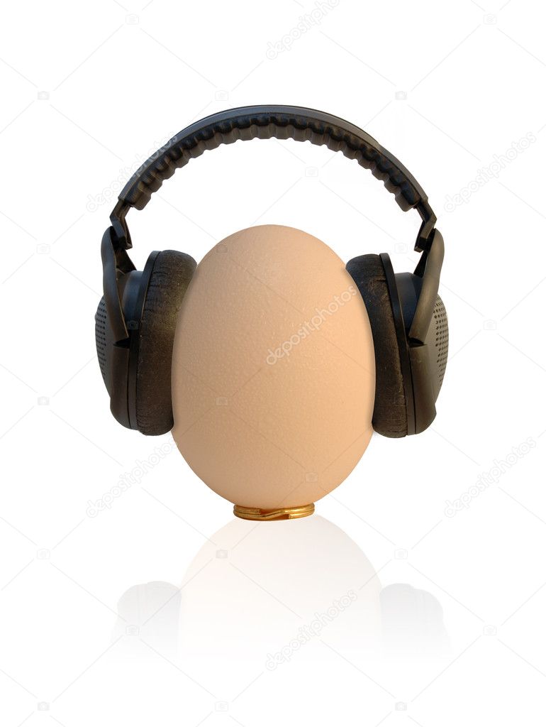 Egg With Headphones