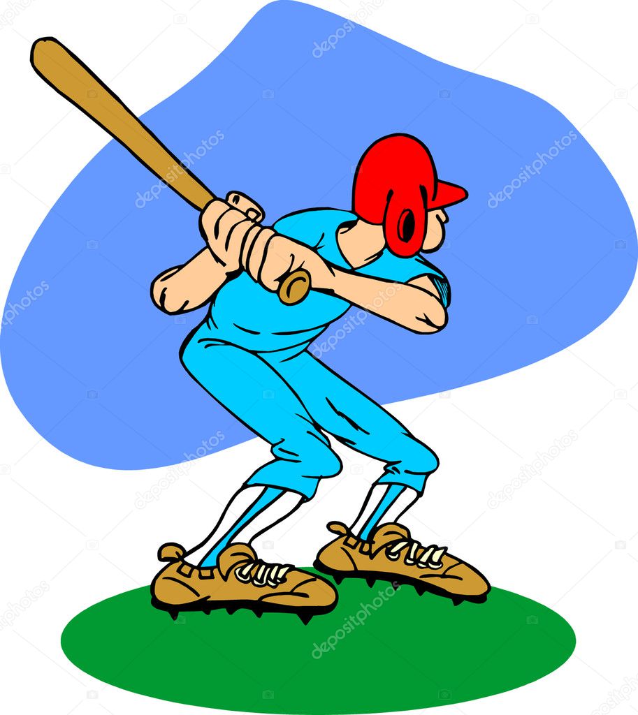 Cartoon Baseball Batter