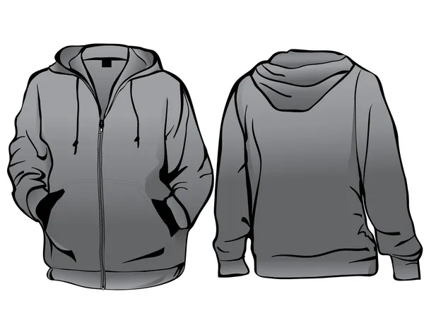 sweatshirt vector template. Jacket or sweatshirt template with zipper