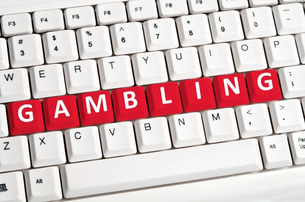 Gambling word on keyboard