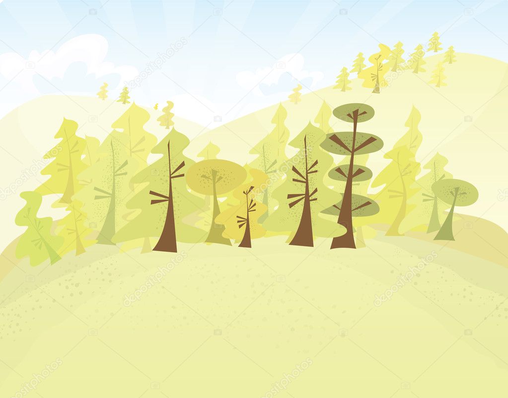 Forest Cartoon Background
