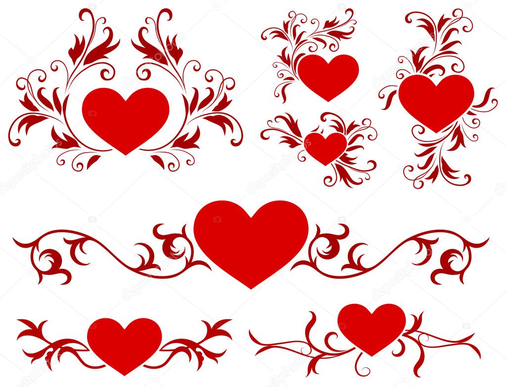 Valentine's Day Heart Design Collection — Stock Vector © iconspro ...