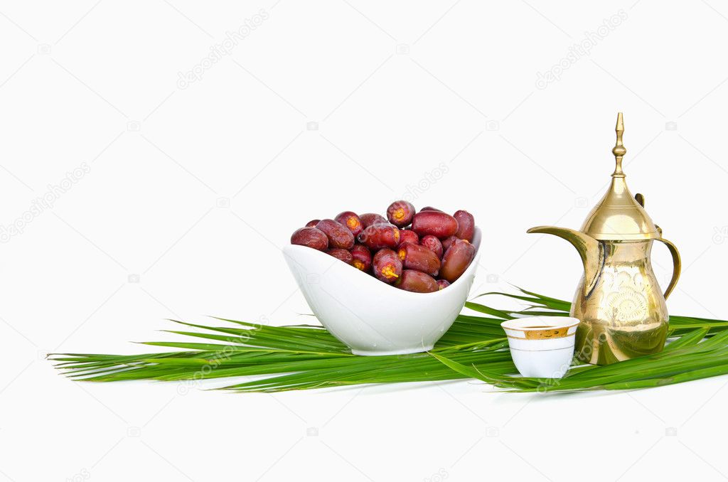 rahhal Stock © Photo kurma #6127885 in with fruits pot coffee date arabic  â€” Arabic