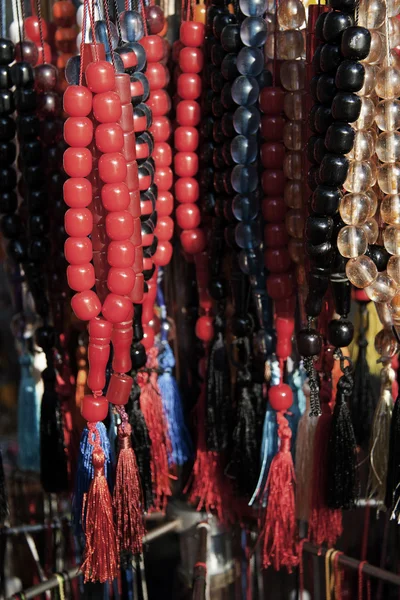 Prayer beads hanged on a wall