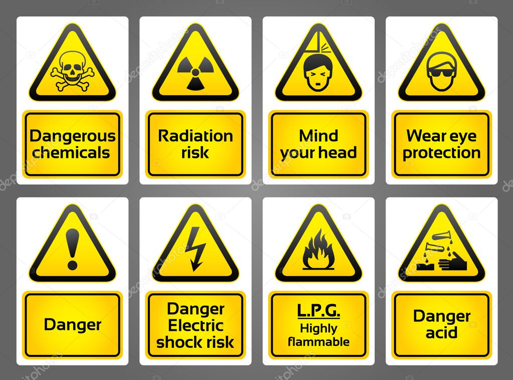 Warning Signs Labes Stock Vector Ecelop 5615198