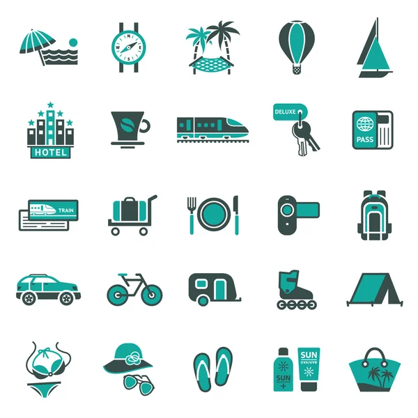 Signs. Vacation, Travel & Recreation. Second set icons