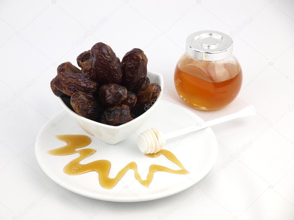 Dried black dates with honey — Stock Photo © viperagp 5530184