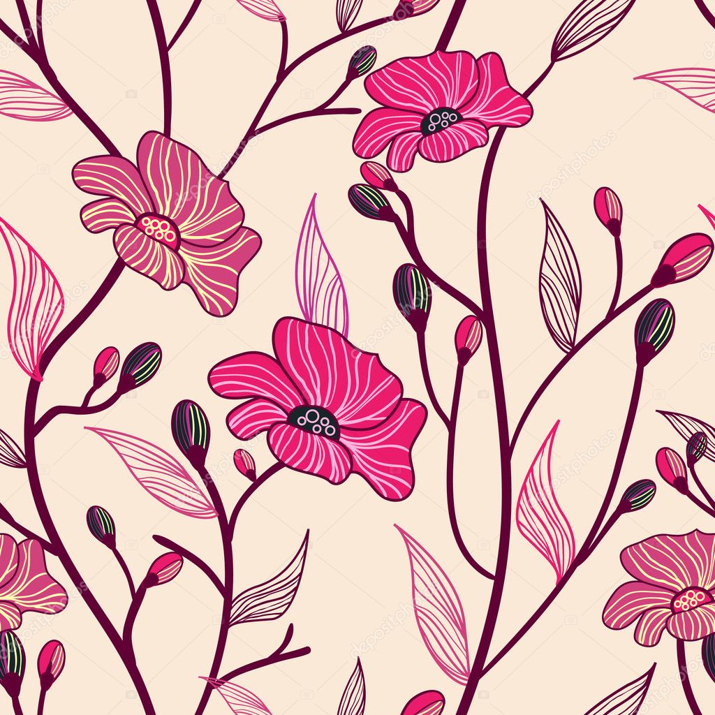 Antique Flower Drawings Antique Flower Drawings