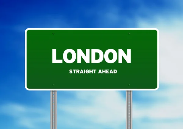 London Green Highway Sign
