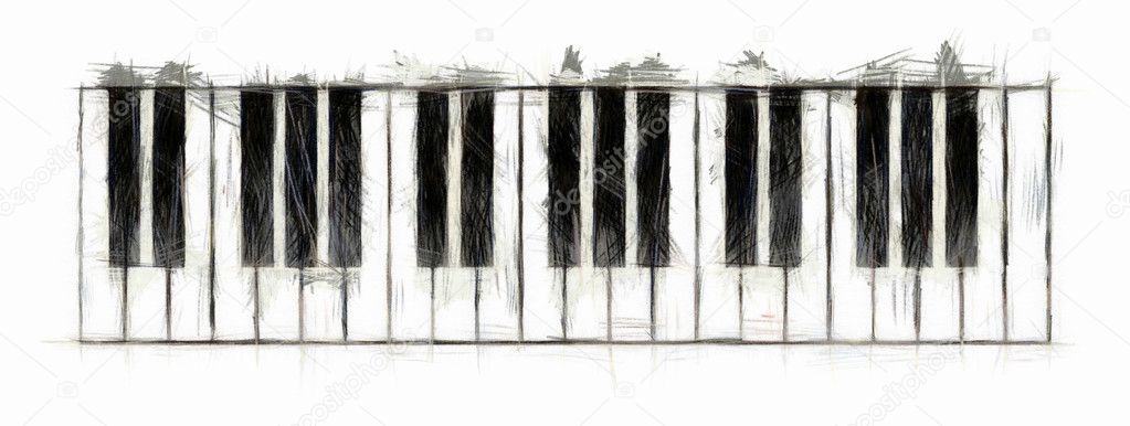 Piano Key Drawing