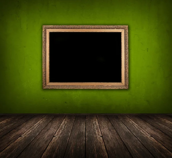 Dark green room