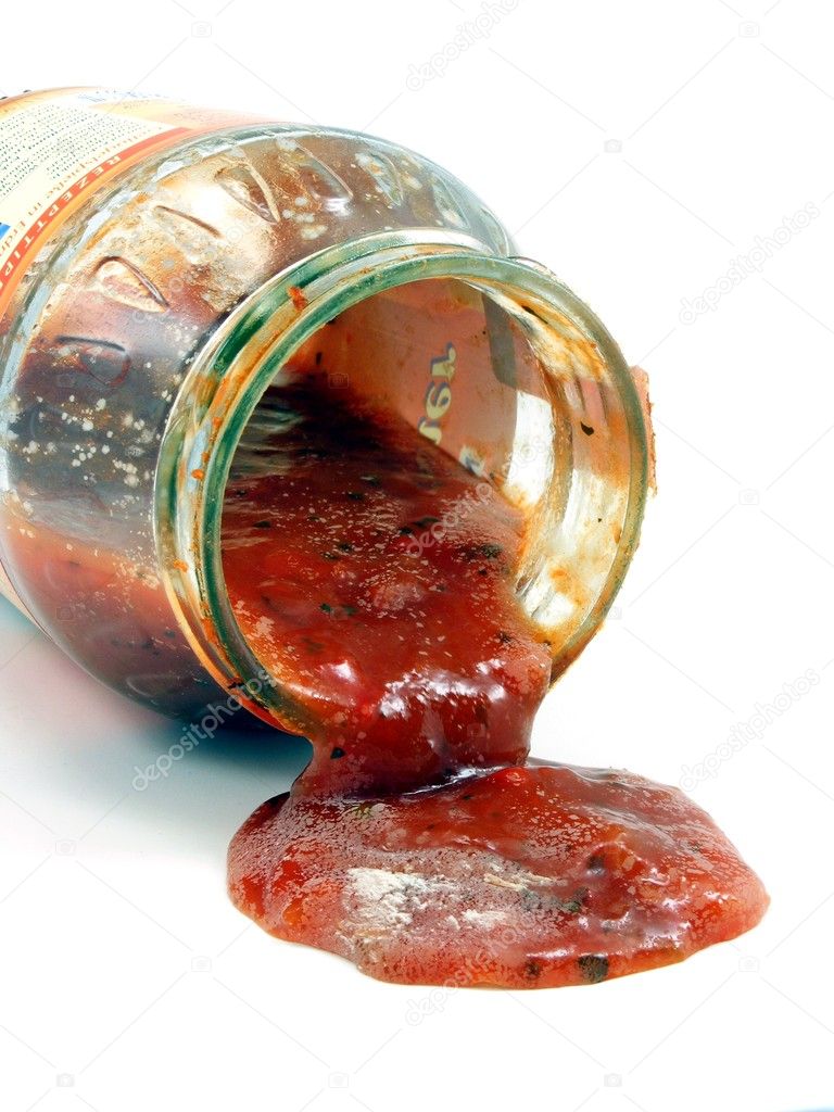 Tomato pasta sauce with mould — Stock Photo © gcpics 5445827
