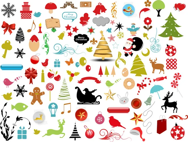 christmas stock photos free. Vector illustration - set of christmas icons and Graphics vector stock by 
