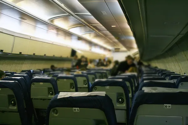 Inside of airplane