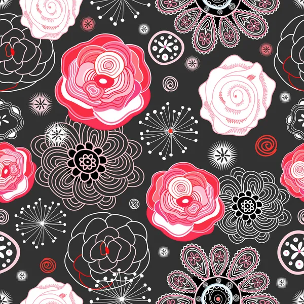 Bright floral pattern by tanor - Grafika wektorowa