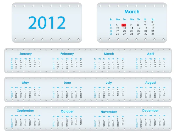 calendar 2012. Vector calendar 2012 - Stock