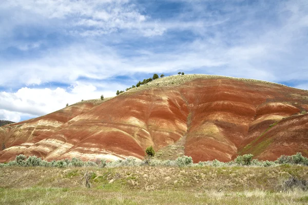 Blue sky over Painted Hills.