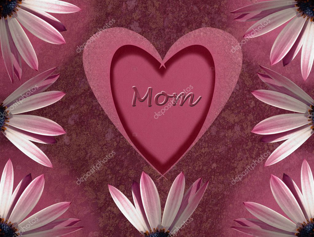 mothers day cards flowers. Mothers day card with heart