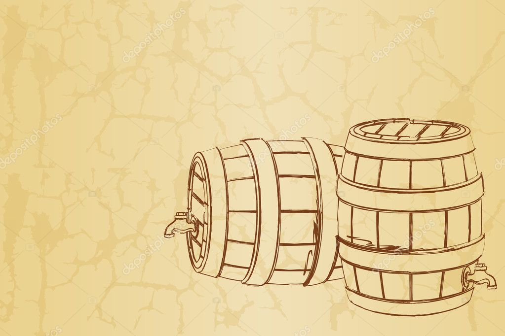 old beer barrel