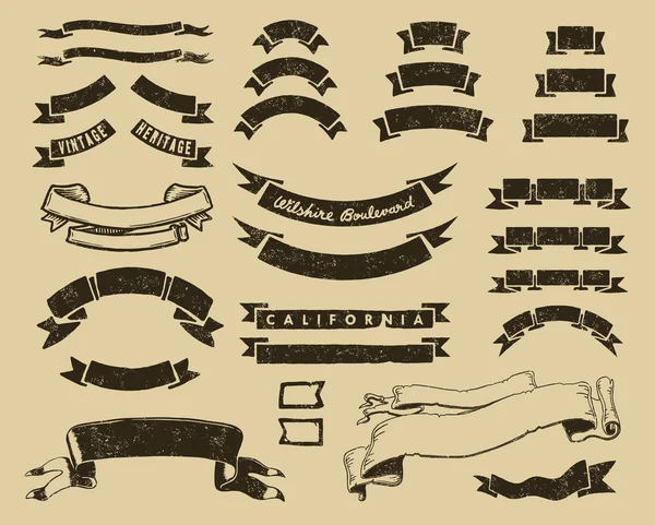 Vintage ribbons set Imagen vectorial #6208679