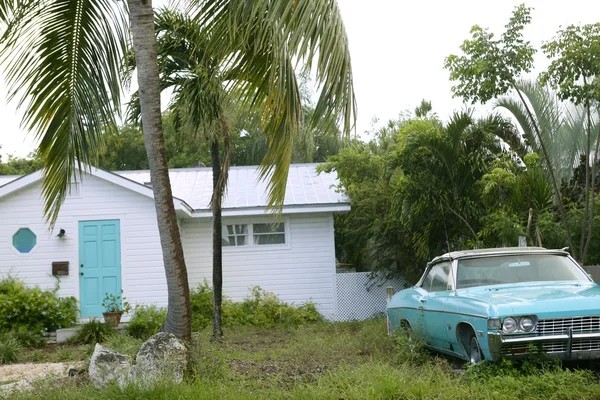 Key West vintage parked car in South Florida