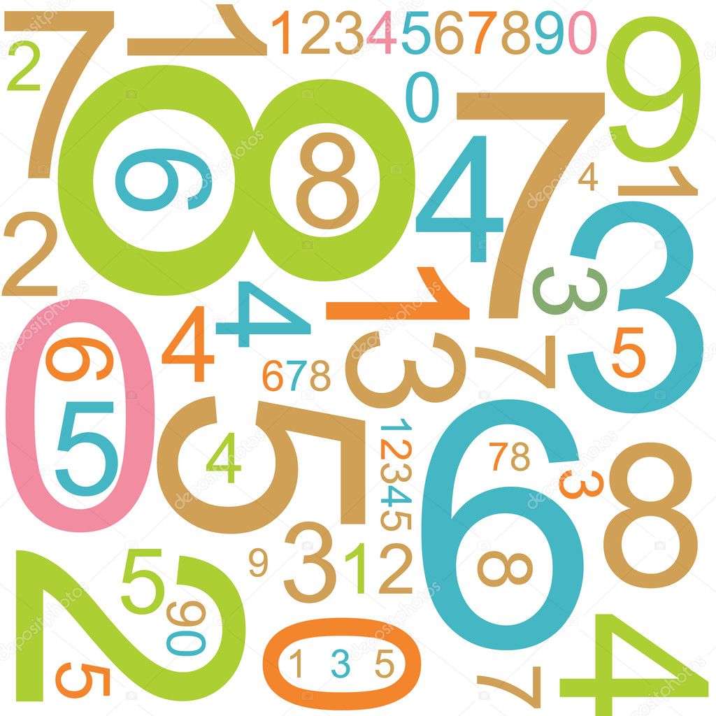 free colorful numbers clipart - photo #31