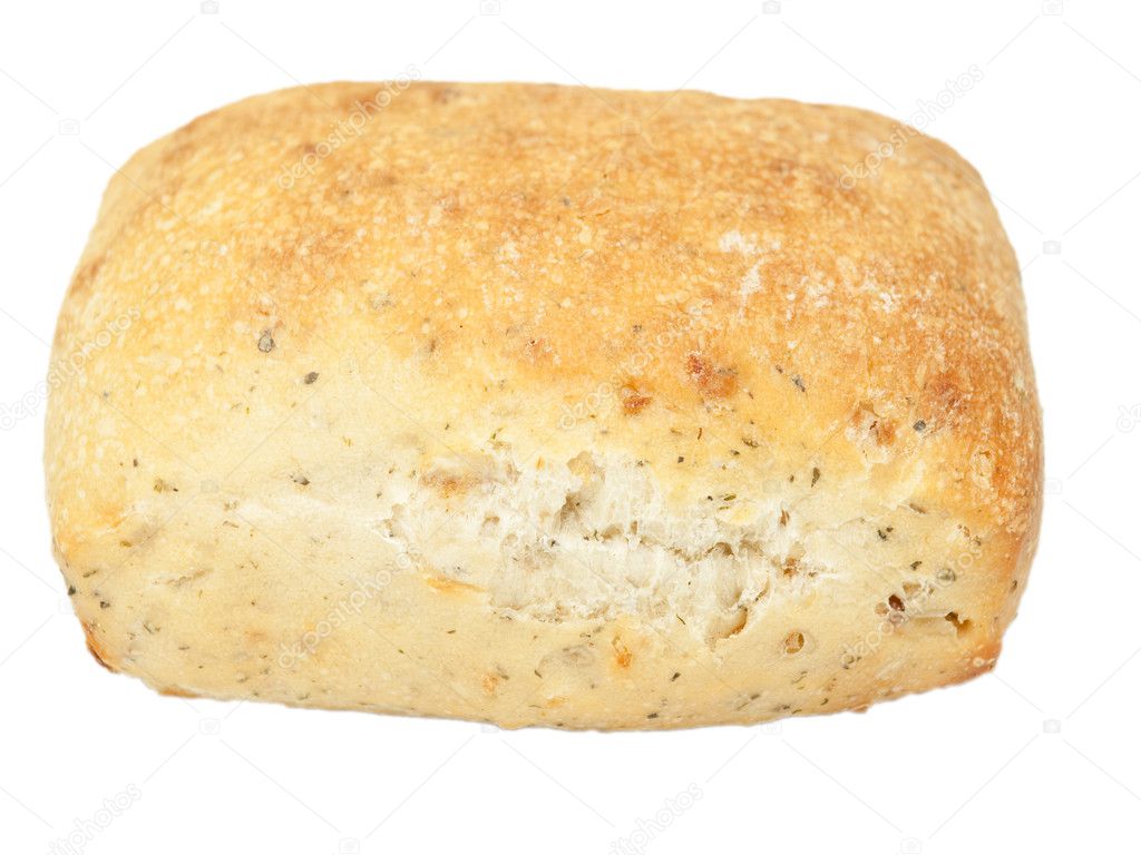 Fresh Italian Ciabatta bread on white — Stock Photo
