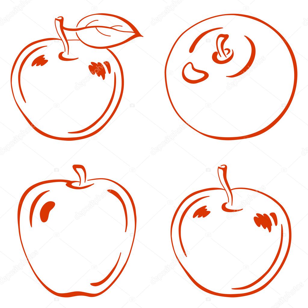 fruits outline