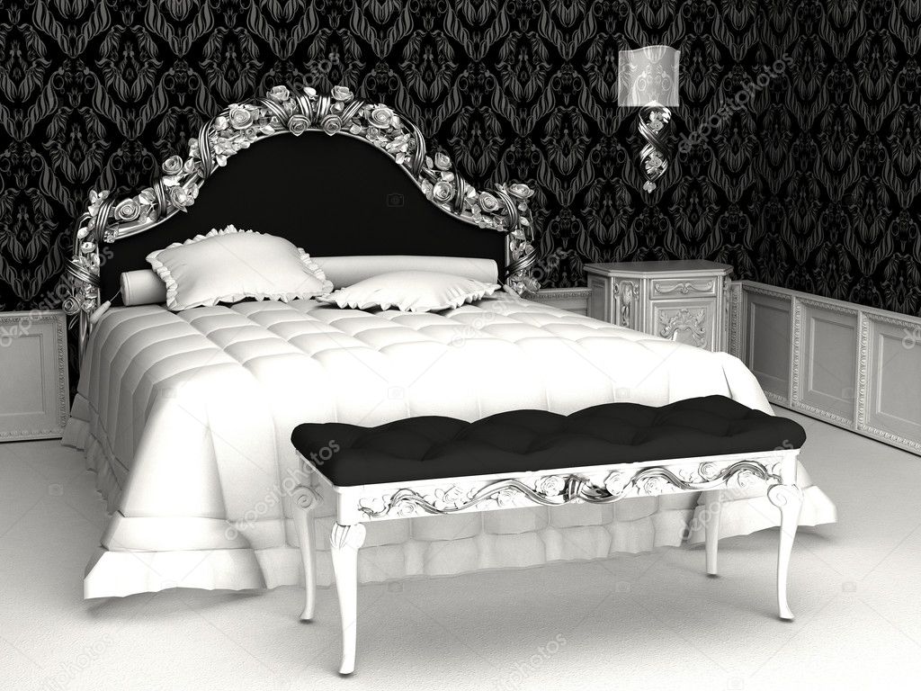 Royal mobili in camera da letto barocco — foto stock ...